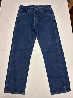 Maverick Relaxed Fit Blue Jeans Mens Straight Leg Work Denim size 35 x 30